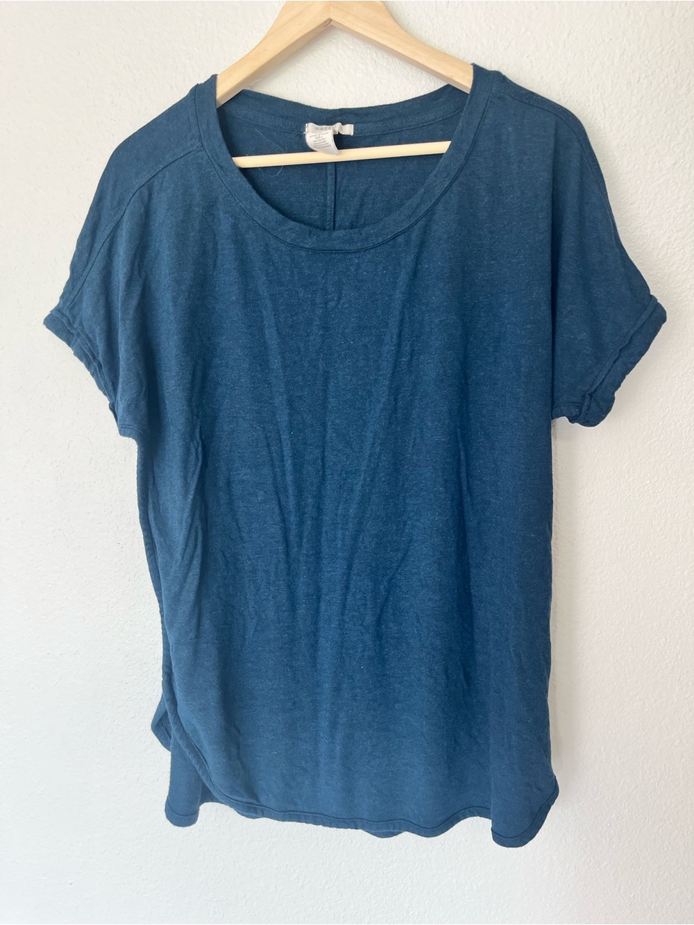Matty M Short Sleeve Crew Tee in Deep Teal Blue